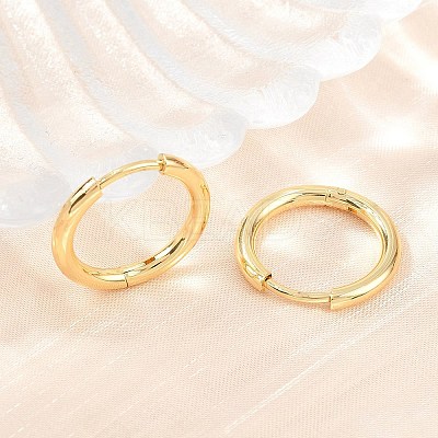 Brass Huggie Hoop Earrings Earrings KK-CBA8A92-03G-1