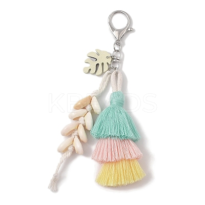 Handmade Macrame Nylon Thread Pendant Decorations HJEW-P019-11P-01-1