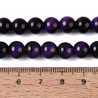 Imitation Tiger Eye Glass Beads Strands GLAA-Q106-03A-B08-1