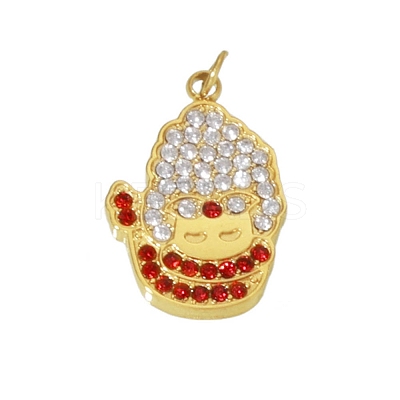 304 Stainless Steel Rhinestone Pendants FIND-I062-01G-02-1