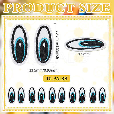 Polyester Embroidery Cloth Iron on Patches PATC-BC0001-06A-1