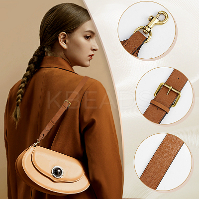 Adjustable Cowhide Bag Straps DIY-WH0304-694A-1