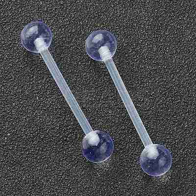 Acrylic Tongue Rings X1-AJEW-P084-07B-1