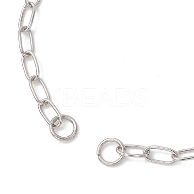 2.5MM 304 Stainless Steel Paperclip Chain Slider Bracelet Making AJEW-JB01557-02-1