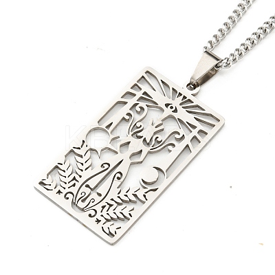 Non-Tarnish 304 Stainless Steel Pendant Necklaces LS-NJEW-L118-02P-05-1