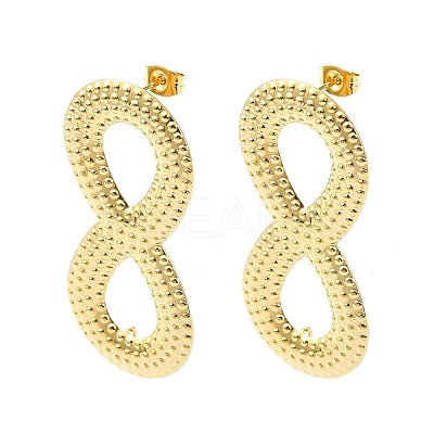 304 Stainless Steel Stud Earring Findings Ion Plating(IP) STAS-L024-006G-01-1