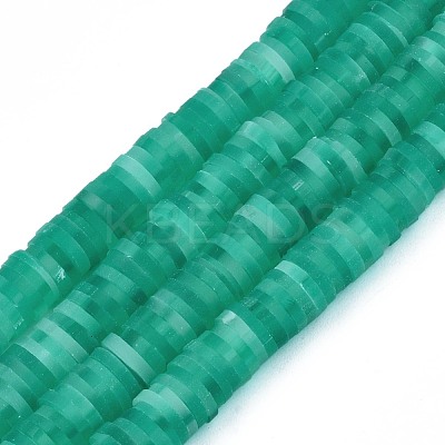 Handmade Polymer Clay Beads Strands CLAY-R089-6mm-166-1