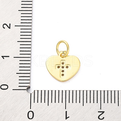 Brass Micro Pave Cubic Zirconia Pendants KK-D325-42G-1