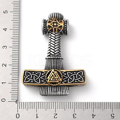 Ion Plating(IP) Viking 304 Stainless Steel Pendants STAS-D014-07AG-1
