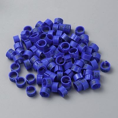 Plastic Poultry Leg Identification Bands AJEW-WH0415-99F-1