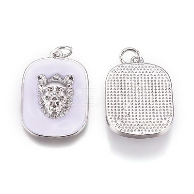 Brass Enamel Pendants KK-D159-01P-B-1