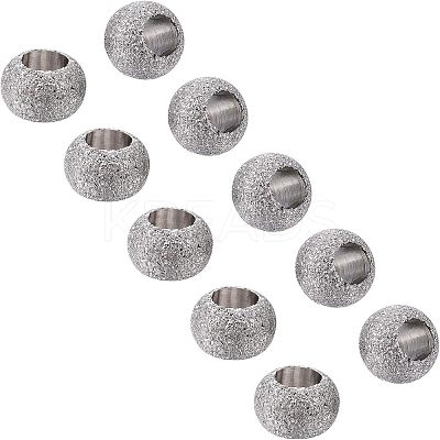 304 Stainless Steel Textured Spacer Beads STAS-UN0005-54-1