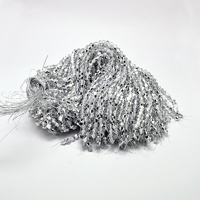 Electroplate Faceted Bicone Imitation Austrian Crystal Glass Beads Strands GLAA-F029-5x5mm-B01-1