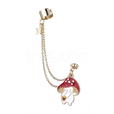 304 Stainless Steel Cuff Earring Chains EJEW-JE05641-1