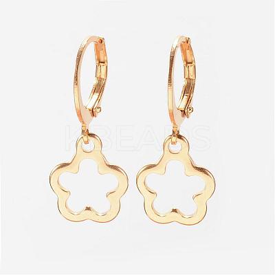 304 Stainless Steel Leverback Earrings EJEW-D227-08-1