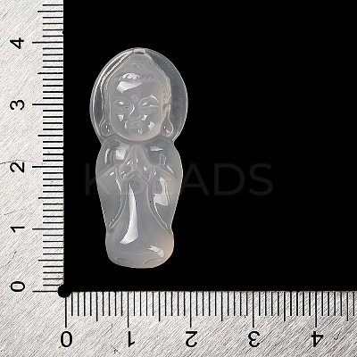 Natural Chalcedony Carved Pendants G-K349-04A-1