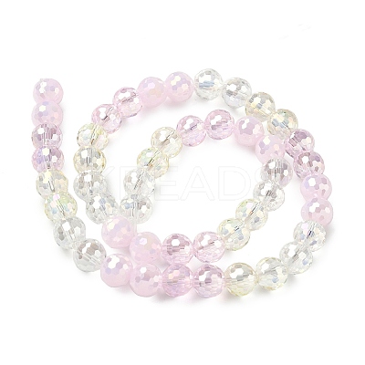 Electroplate Glass Beads Strands EGLA-D300-06-8mm-13-1