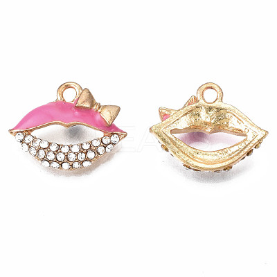 Rack Plating Alloy Enamel Pendants ENAM-T011-121B-1