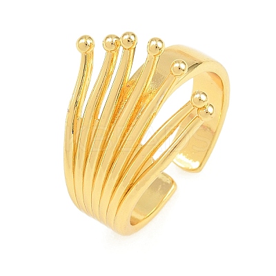 Irregular Brass Cuff Open Rings KK-CBA5A76-01G-1