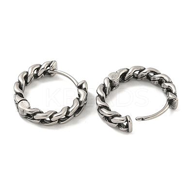 316 Surgical Stainless Steel Hoop Earrings for Women and Men LS-EJEW-D096-15B-AS-1