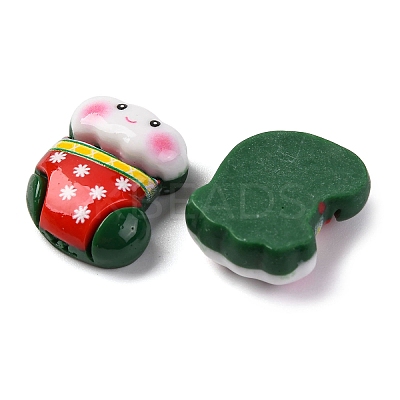 Colorful Christmas Theme Resin Cabochons RESI-R451-01J-1