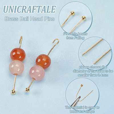 Brass Ball Head Pins KK-UN0003-31A-1