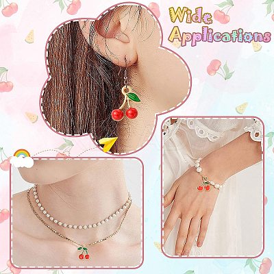 40Pcs 8 Styles Alloy Enamel Pendants ENAM-CJ0006-93-1