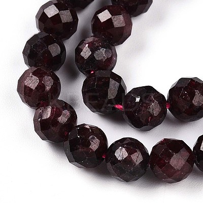 Natural Garnet Beads Strands G-S345-6mm-37-1