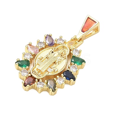 Religion Brass Pave Cubic Zirconia Pendants CU-CBA83A6-01C-G01-1