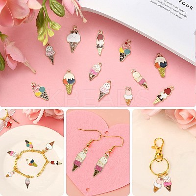 40Pcs 8 Styles Alloy Pendants ENAM-CJ0003-40-1