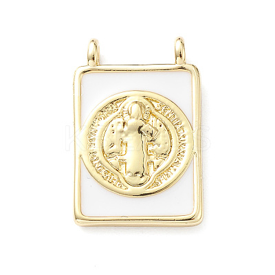 Rack Plating Brass Connector Charms KK-H443-01G-06-1