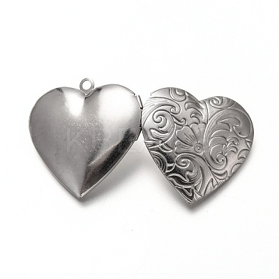 Tarnish Resistant 316 Stainless Steel Locket Pendants X-STAS-P268-08P-1
