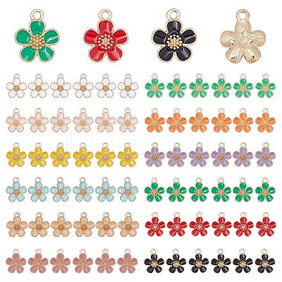 72Pcs 12 Colors Eco-Friendly Zinc Alloy Pendants FIND-PH0002-56-1