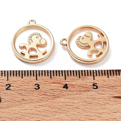 Rack Plating Alloy Resin Imitation Shell Pendants FIND-E043-09KCG-1