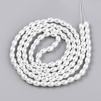 Baking Paint Pearlized Glass Pearl Bead Strands HY-T002-01B-01-1