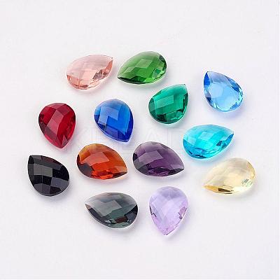 Faceted Glass Rhinestone Pointed Back Cabochons RGLA-P015-1