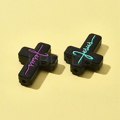 5Pcs 5 Colors Silicone Beads SIL-FS0001-06B-1