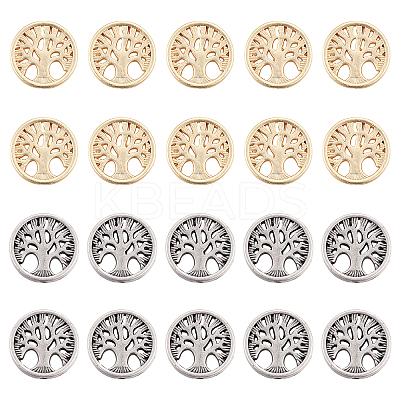 20Pcs 2 Colors Alloy Beads TIBEB-SC0001-14-1