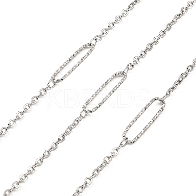 Tarnish Resistant Handmade 304 Stainless Steel Oval Link Chains CHS-G025-03P-1