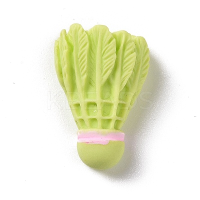 Opaque Resin Accessories Ornaments Resin Badminton Cabochons RESI-B013-02-1
