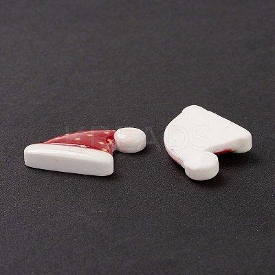 Christmas Themed Opaque Resin Cabochons CRES-P022-08-1