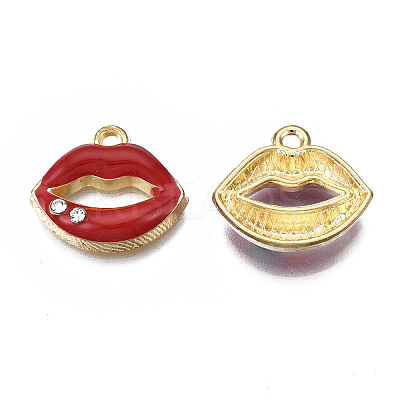 Rack Plating Alloy Enamel Pendants LS-ENAM-T011-178-1