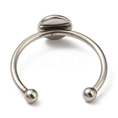 Tarnish Resistant 304 Stainless Steel Open Cuff Ring Findings STAS-H215-01D-P-1