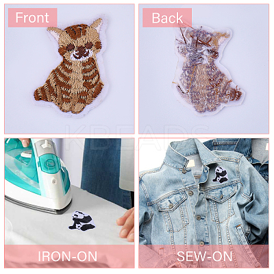 2Sets Twill Cartoon Animal
Embroidered Clothing Patches PATC-CA0001-32-1