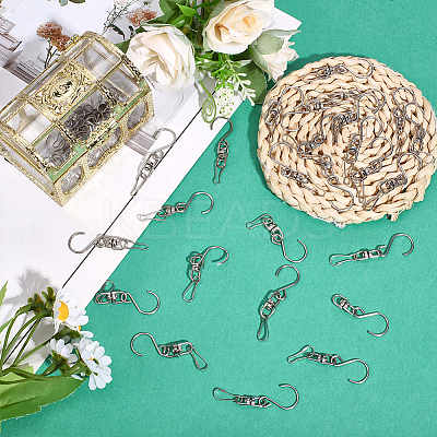 40Pcs S Shape Stainless Steel Hanger Hooks PALLOY-ME00023-1