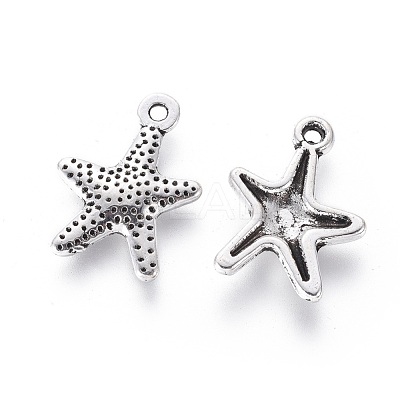 Tibetan Style Alloy Starfish/Sea Stars Charms LF0463Y-NF-1