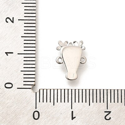 Rack Plating Brass Flower Animal Connector Charms KK-L225-027P-1