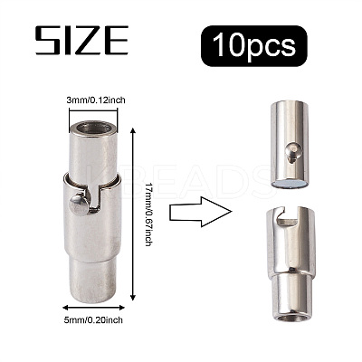 Smooth 304 Stainless Steel Magnetic Screw Clasps STAS-PJ0001-09P-1