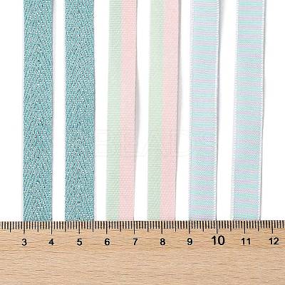 18 Yards 6 Styles Polyester Ribbon SRIB-Q022-F10-1