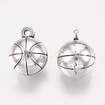 Tibetan Style Alloy Charms TIBEP-T052-32AS-RS-1